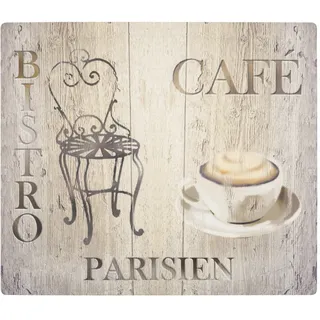 Herd-Abdeckplatte WENKO "Modell Bistro", mehrfarbig, B:52cm L:60cm, Kunststoff, Herdabdeckplatten, Herd-Abdeckplatte, Schutzmatte, Abdeckmatte für Kochfelder, Induktionsschutzmatte