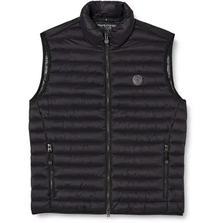 Marc O'Polo Herren 72052 Leichte Herrenweste mit Stehkragen, Schwarz, XS EU