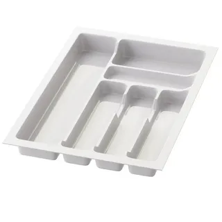 Sossai Divio Besteckeinsatz für Schubladen 33 x 49 cm 6 Fächer weiß
