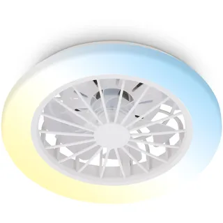 Briloner LED Deckenventilator 38 cm Weiß
