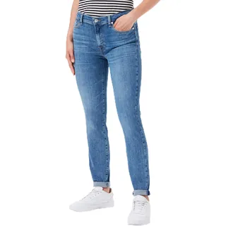 7 For All Mankind Damen Hw Skinny Slim Illusion Stride Jeans, Light Blue, 23W / 23L EU