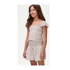 Girls M&S Collection Sparkly Shirred Top (6-16 Yrs) - Pink Mix, Pink Mix - 11-12 Years