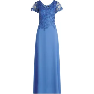 Vera Mont Damen Abendkleid mit Stickerei 38, Paris Blue