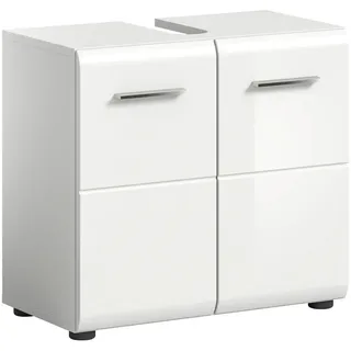 MID.YOU Waschbeckenunterschrank Ice ca. 60x54x32 cm Weiß hochglanz