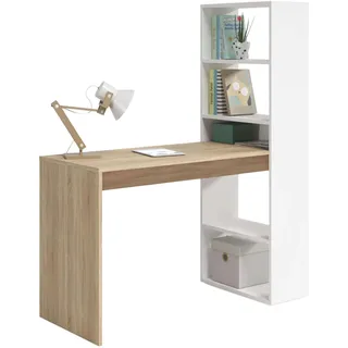 Habitdesign Schreibtisch weiß Holzwerkstoff, 53x144x120 cm Arbeitszimmer, Schreibtische, Schreibtischkombination