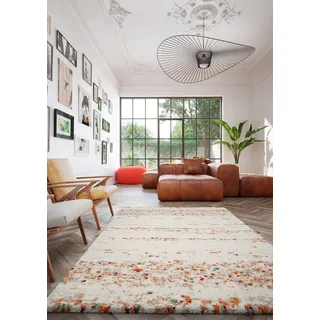 Primaflor HIMALAYA Hochflorteppich 200 x 290 cm Beige/Weiß