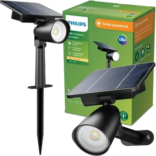 Philips Außenstandleuchte Kunststoff 35,2 cm Solar schwarz