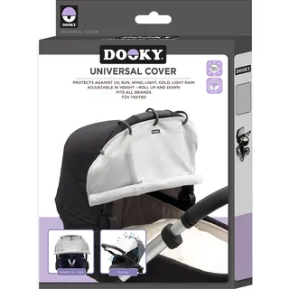 Original Dooky 126701 Sonnenschutz für Kinderwagen und Autositz, grau