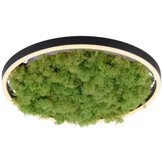 Led-Deckenleuchte , Naturfarben , Metall, Kunststoff, Naturmaterialien , 39.3x5.3x39.3 cm , Lampen & Leuchten, LED Beleuchtung, LED-Deckenleuchten