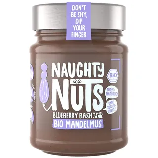 NAUGHTY NUTS Bio Mandelmus Blueberry Bash | Vegane Mandelbutter | 100% Natürlich | Ohne Palmöl & Zucker | Ideal Als Topping Für Müsli | 250g