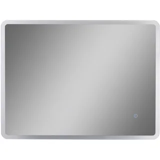 Paco Home Wandleuchte "DAISY", Neutralweiß Spiegel LED Backlight Rund 50cm Touch-Schalter Wandspiegel Bad IP44, silber,