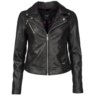Lederjacke MAZE "Lederjacke Provo", Damen, Gr. L, schwarz, Obermaterial: 100% Lammleder LEL. Futter: 100% Polyester PES., Jacken Lederjacke