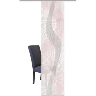 Flächenvorhang , Rosa, Rot , Textil , Wellen , 60x260 cm , mit Paneelwagen , Heimtextilien, Vorhänge, Flächenvorhänge