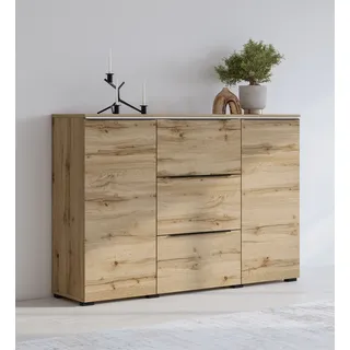 INOSIGN Sideboard »Tana, Breite 132 cm, moderne Kommode 3 SK,2 Trg« Schubladenschrank,Anrichte mit viel Stauraum, Einlegeböden verstellbar