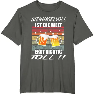 Bier Uhr Lustiges Mallorca Party Alkohol Bier Saufen Suff T-Shirt