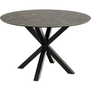 Actona Esstisch Ø 119 cm schwarz