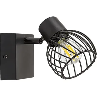 Rabalux 73001 Deckenstrahler 1 Spot Aberama, E14, schwarz, Kugel-rund, Industriell, ø85mm - Schwarz