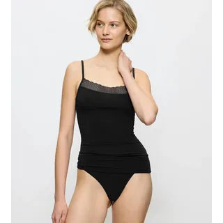 Triumph Feel of Modal Spaghetti Top Schwarz XL