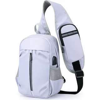 Herren-Brusttasche mit neuer hoher Kapazität Oxford-Stoff-Crossbody-Brusttasche Outdoor-Reise-One-Schulter-Rucksack, grau - Grau