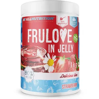 ALLNUTRITION Frulove In Jelly Strawberry - Zuckerfreie Marmelade - Marmelade ohne Zucker - 80% Jelly Fruit Kalorienarme Süßigkeiten - Fruchtaufstrich ohne Zucker - Brotaufstrich Vegan - 1000g