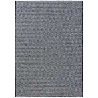 benuta Outdoorteppich Lou Blau 140x200 cm , Kunststoff , Rechteckig , 140x200 cm , wasserabweisend , Teppiche und Böden, Teppiche, Outdoorteppiche