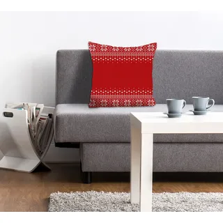 Queence Kissenbezug Tabea 40 x 40 cm Rot