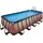 EXIT Wood Pool Braun 540 x 250 x 122 cm inkl. Filterpumpe, Poolleiter, Reparaturset