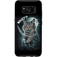 Hülle für Galaxy S8 Halloween Katze Messer Design Witzige Tier Katzen