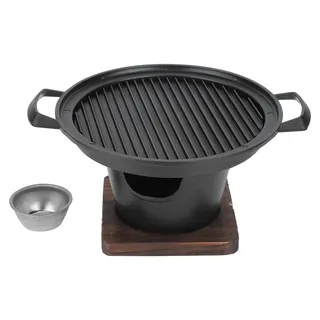 Tragbarer rauchfreier Mini-Grill für den Haushalt, Holzkohleofen, Grillzubehör, 26 x 21 x 12,5 cm