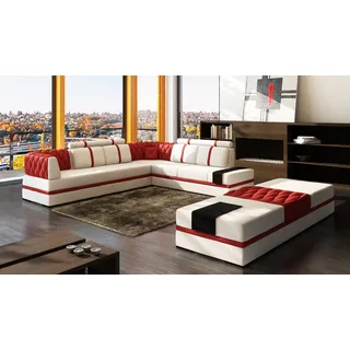 L Form xxl Designer Wohnlandschaft Polster Ecksofa Eck Garnitur Sofa Couch Ecke
