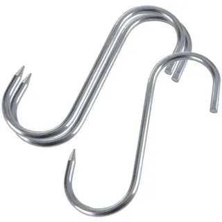 ORION Haken Stahlhaken Räucherhaken 11,5x8,4cm 3 Stück - Silber