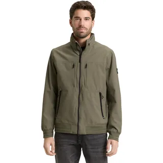 Blouson TOM TAILOR, Herren, Gr. XXL, faded leaf grün, Web, Obermaterial: 100% Polyester. Futter: 100% Polyester, unifarben, regular fit normal, elastischer Bund, Jacken Blouson, mit elastischem Bund