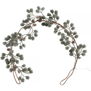 home&you Girlande LED Mattina, 130x30x13 cm, Grün, Weihnachtsgirlande, Weihnachtsdekoration, Weihnachtsdeko, Deko Wohnzimmer, Winter Christmas, Xmas Geschenk , Kunststoff , 130 cm , Dekoration, Weihnachtsdekoration, Dekoblumen