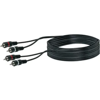 Schwaiger Audio Anschlusskabel RCA-Stecker 5,0m (Schwarz)