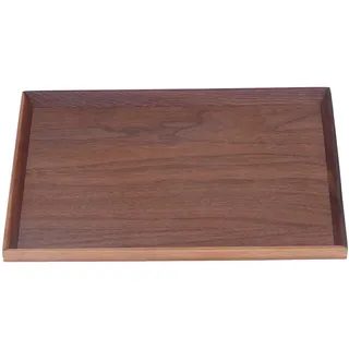 Nussholz-Esstablett,Serviertablett, Holz Tablett Küchentablett,rechteckige Servierplatten und Tabletts zum Servieren von Tee, Frühstückstablett aus Holz, Serviertablett zum Essen,Tee(small)