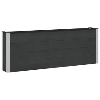 vidaXL Hochbeet Schwarz 200 x 30 x 72 cm WPC und Aluminium - Schwarz