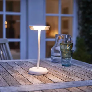 Moderne dimmbare LED Tischlampe 30cm, 1800mAh Akku, warmweiß, USB-C, 5-7h Leuchtdauer, 180 Lumen