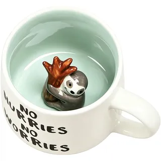 3D Faultier Tasse, Faultier Geschenk, Tasse Personalisiert, Lustige Tassen
