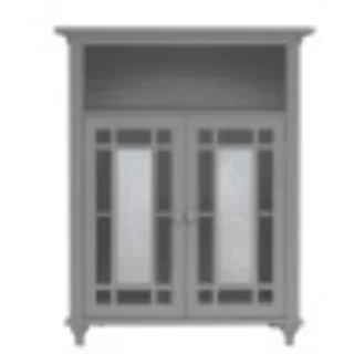 Teamson Home Badezimmer Windsor Doppeltür Freistehender Schrank Grau EHF-529G