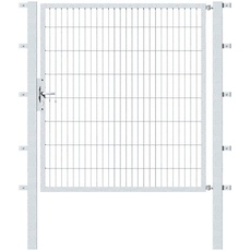 Bild Alberts Zauneinzeltür, 150 cm Breite, in versch. Höhen silberfarben