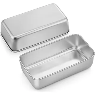 Onader Brotbackform 2er-Set Edelstahl Rechteckig 23,5 x 12,5 x 6,5 cm