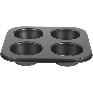 IMIKEYA Muffin Backform: 4er Muffinform Klein Karbonstahl Antihaft für Cupcakes und Muffins - Muffinblech Muffinförmchen Tin Backform für Heißluftfritteuse Backofen