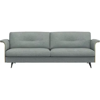 3-Sitzer FLEXLUX "Glow, super bequem durch hochwertigem Sitzaufbau mit Federkern", blau (sky blau), B:224cm H:81cm T:91cm, 62% Polyester/17%Baumwolle/14%Viscose/7%Leinen, Sofas, 3-Sitzer, Modernes skandinavisches Design