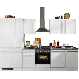 BASIC by Balculina Küchenzeile Jazz 310 cm weiß hochglanz