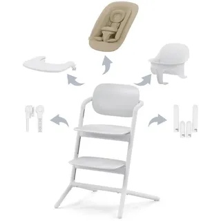 Cybex LEMO Hochstuhl Set All White - Silber