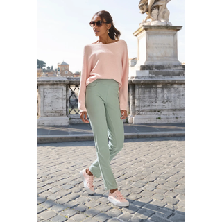 Schlupfhose H.I.S, Damen, Gr. 32/34, N-Gr, grün (mint), Obermaterial: 70% Baumwolle, 25% Polyester, 5% Elasthan, unifarben, Basic, bequem lang, Hosen Schlupfhose, in Jeans Optik, Loungewear, Topseller