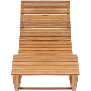 vidaXL Schaukelliege Massivholz Teak - Braun