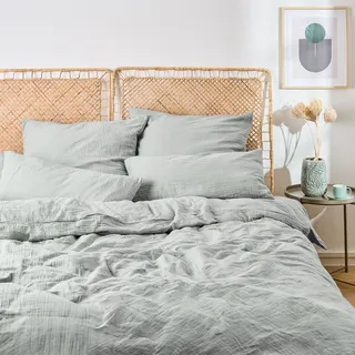 Blumtal Bettwäsche, Grau, Textil, 200x220 cm, Schlaftextilien, Bettwäsche, Bettwäsche