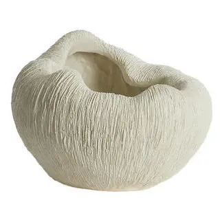 Light & Living Dekoschale , Creme , Kunststoff, Stein , 28x21x34 cm , Dekoration, Dekoschalen