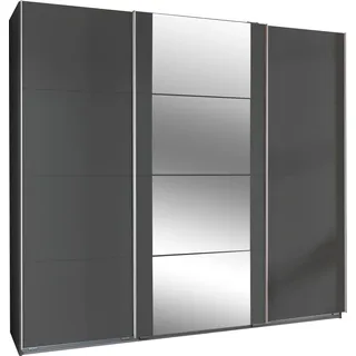 WIMEX Schwebetürenschrank »Bern Schiebetürenschrank TOPSELLER« Schrank mit zusätzlicher Innenausstattung, Garderobe, grau